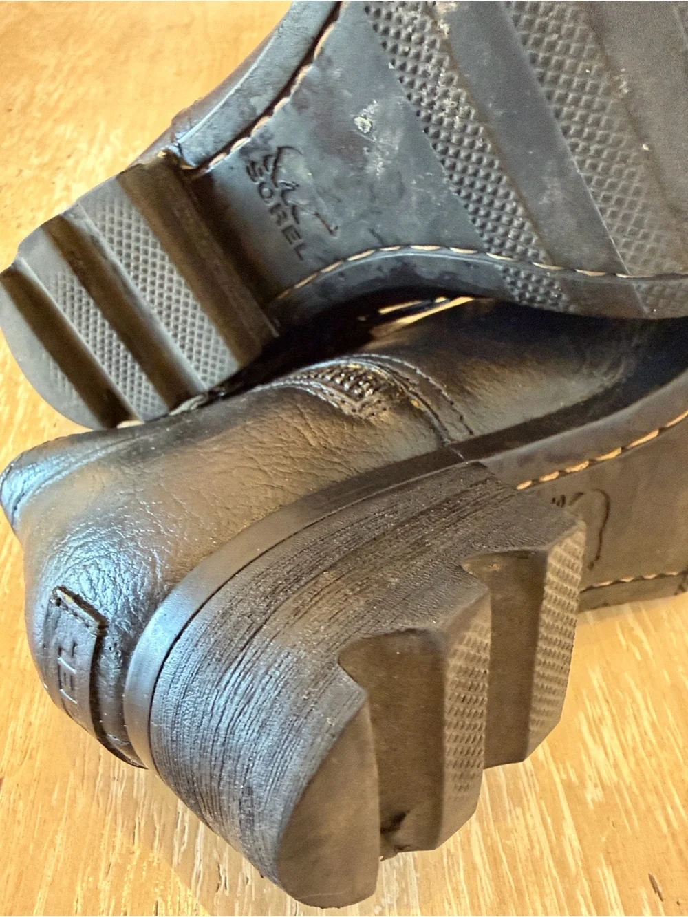 Sorel Black Leather Ankle Boots-Size 7